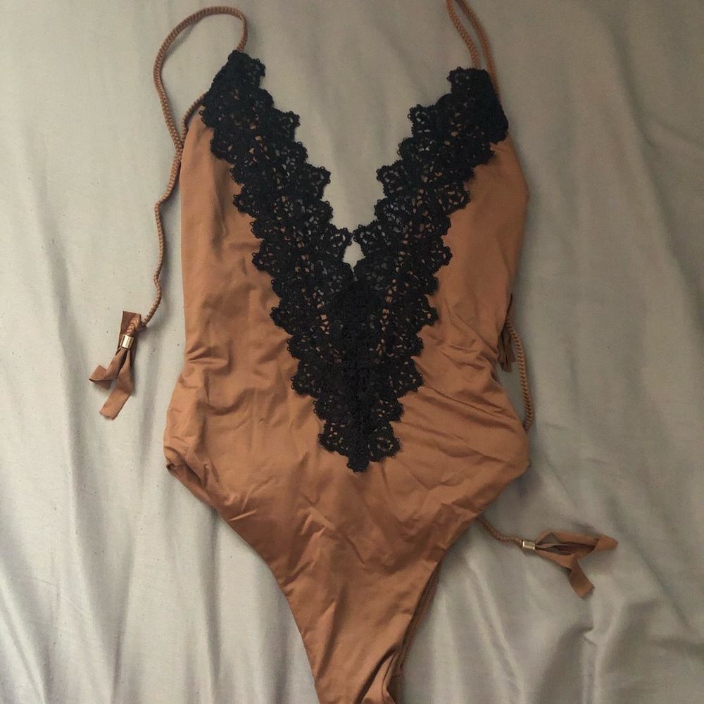 blue life mirage halter one piece